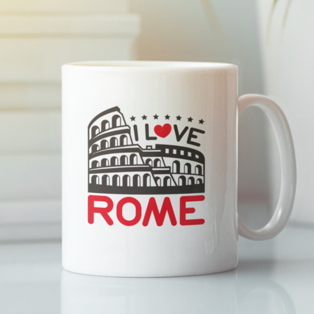 Mug Cool J'aime Rome Italie Colisée Voyage (Cool I Love Rome Italy Colosseum Travel Coffee Mug)