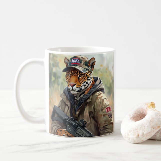 Mug Cool MAGA Big Chat avec pistolet et Camouflage JAG (Avec donut)