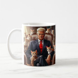Mug Cool MAGA Cat TRUMP entouré de KITTENS drôle