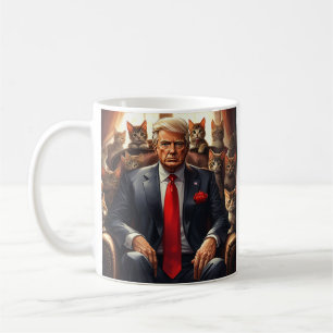 Mug Cool MAGA Cat TRUMP entouré de KITTENS drôle