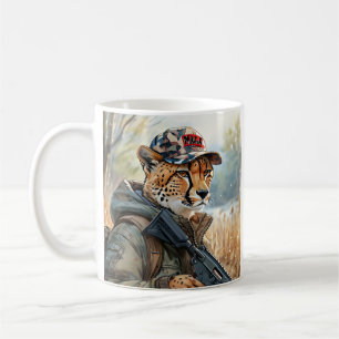 Mug Cool MAGA Chat avec pistolet et Camouflage CHEETAH