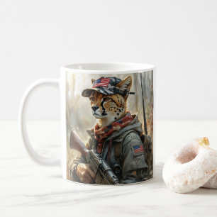 Mug Cool MAGA Chat avec pistolet et Camouflage CHEETAH