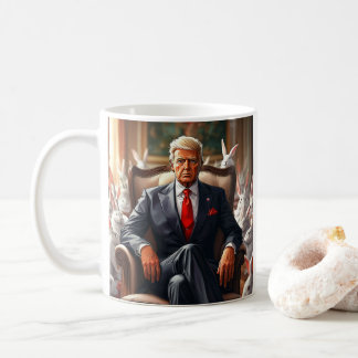 Mug Cool MAGA Rabbit TRUMP entouré de BUNNYS drôle