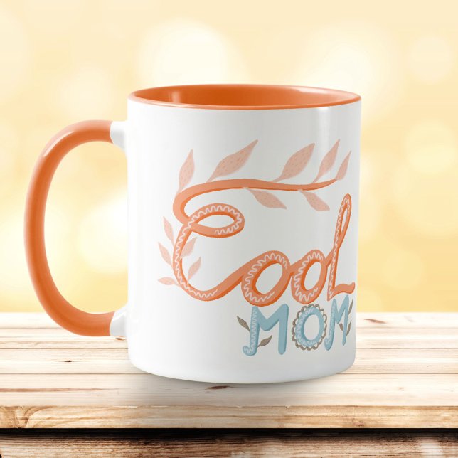 Mug Cool Maman Lettrer la main Fête des Mères (Créateur téléchargé)