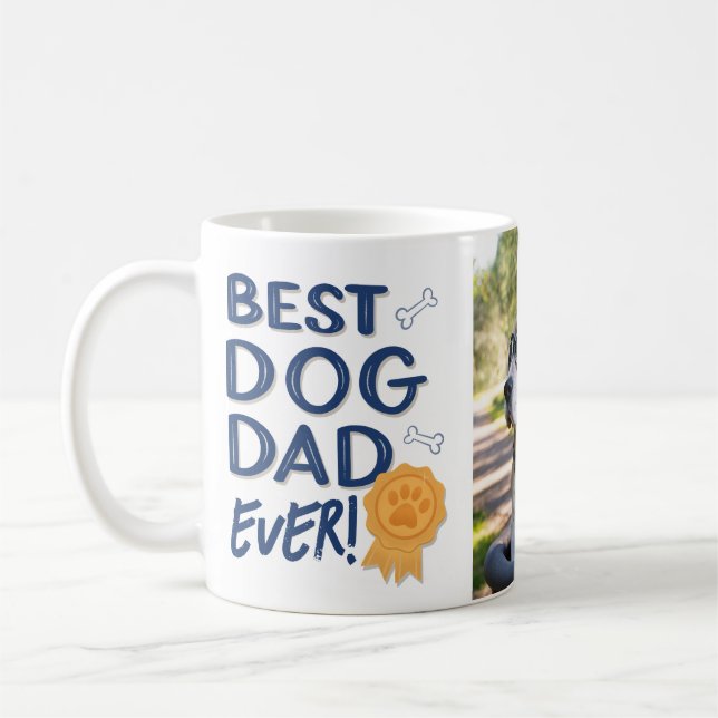 Mug Cool Meilleur Chien Papa Jamais Anniversaire (Gauche)