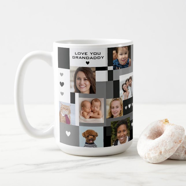 Mug Cool Modern Gift Ajouter 18 Photos Aimer You Grand (Avec donut)