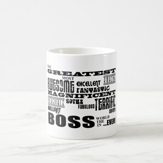Mug Cool Moderne Fun Bosses : Plus Grand Boss (Centre)