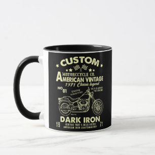 Mug Cool Motorcycle Co 1971 Anniversaire American Vint
