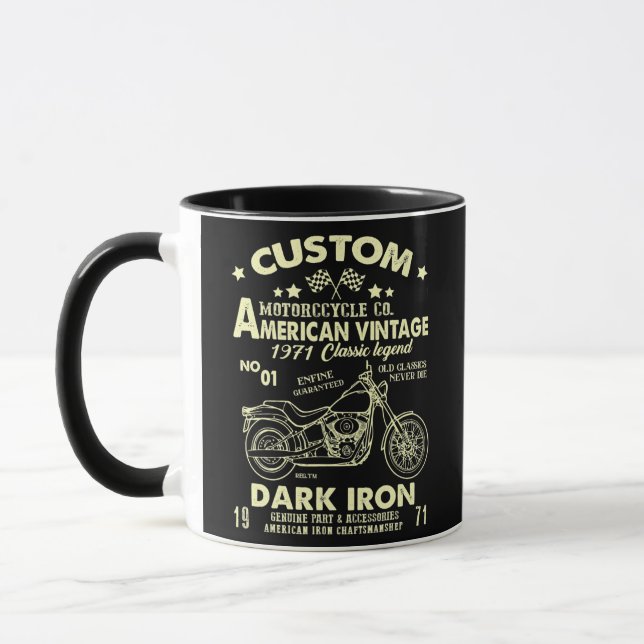 Mug Cool Motorcycle Co 1971 Anniversaire American Vint (Gauche)
