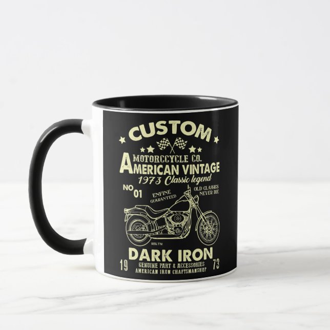 Mug Cool Motorcycle Co 1973 Anniversaire American Vint (Gauche)