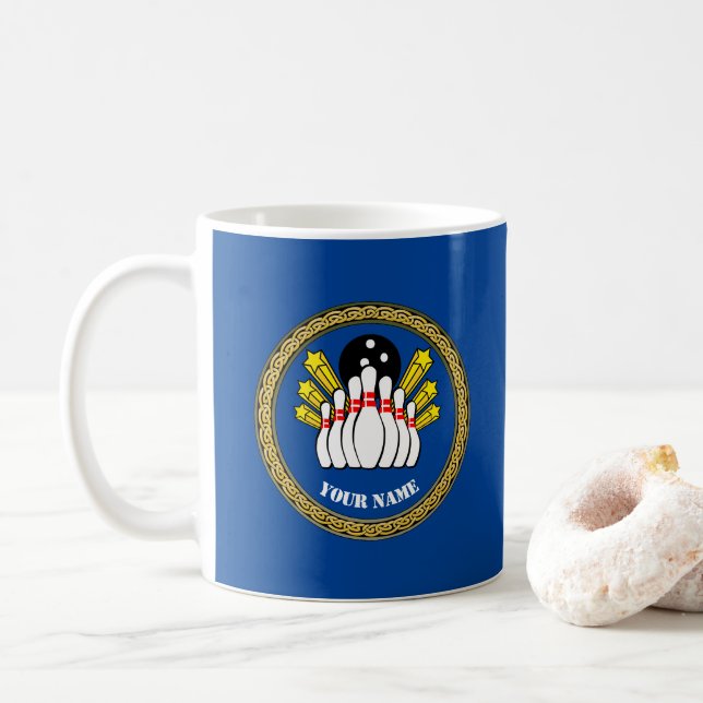 Mug COOL ! Mug-Bowling - Custom Bowler - Ajouter un no (Avec donut)