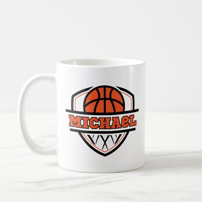 Mug Cool Orange Black Basketball Sports (Gauche)