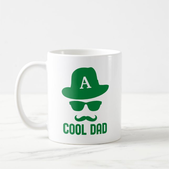 Mug Cool papa Meilleur DAD Jamais cool papa avec Monog (Gauche)