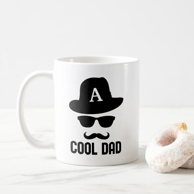 Mug Cool papa Meilleur DAD Jamais cool papa avec Monog (Avec donut)