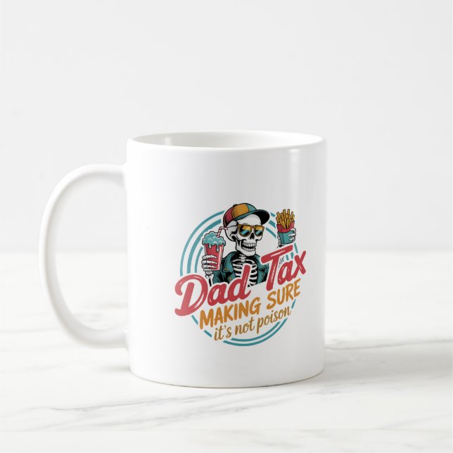 Mug Cool Papa Tax Skeleton Humour alimentaire (Gauche)