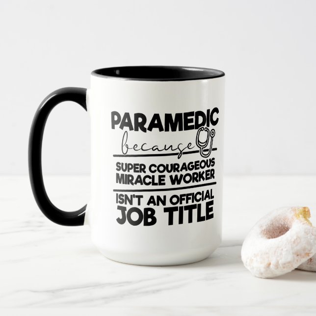 Mug cool Paramètre Word art ajouter monogramme (Avec donut)