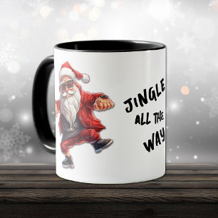 Mug Cool Père Noël Jingle Tout le chemin Noël