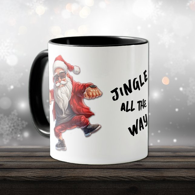 Mug Cool Père Noël Jingle Tout le chemin Noël (Créateur téléchargé)
