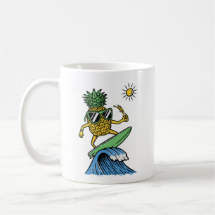Mug Cool Pineapple surf sur la plage Sea Vibrant