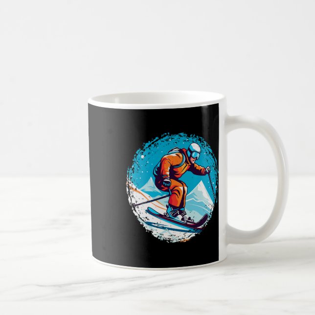 Mug Cool Pour Snowboard Et Ski Lover Dans Le Moun Blan (Droite)