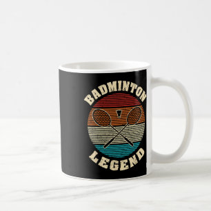 Mug Cool Retro Crossing Raquettes Badminton Légende Ba