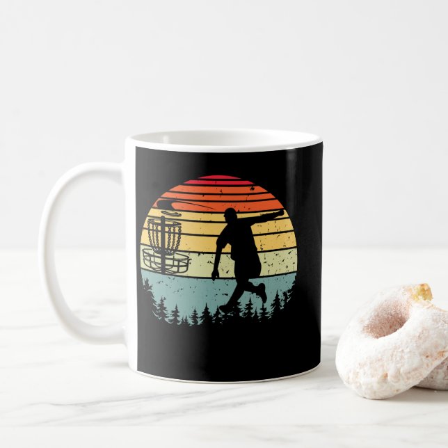 Mug Cool Retro Disc Golf Sport Vintage (Avec donut)