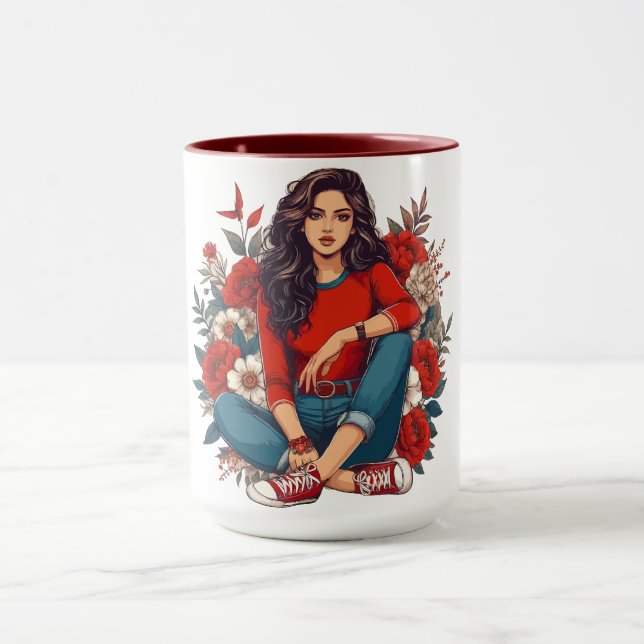 Mug Cool Retro Girl (Centre)