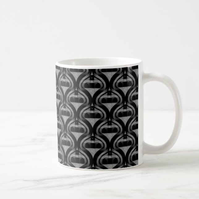 Mug Cool rétro, noir et gris (Droite)