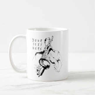 Mug Cool Retro Saxophonist Custom Name (名入れ・カスタム対応)