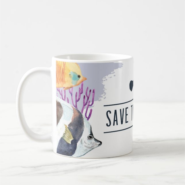 Mug Cool Sauvez la bannière Océans (Gauche)