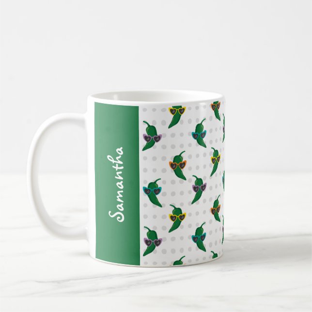Mug Cool Shades Green Chili Motif (Gauche)