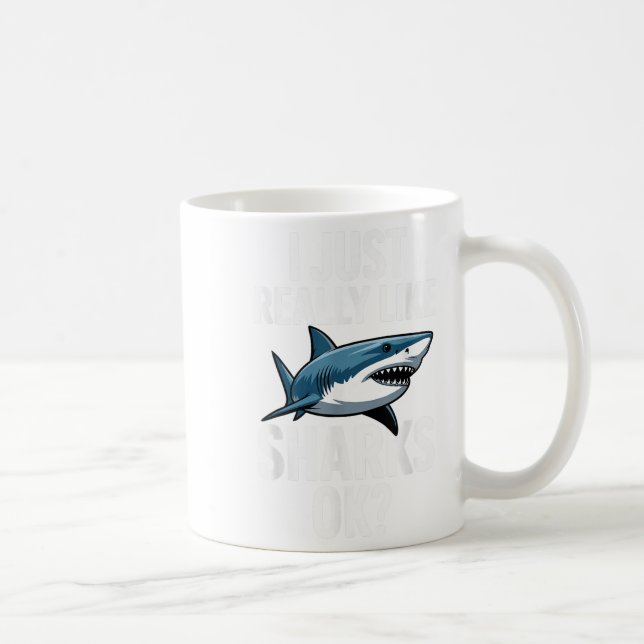 Mug Cool Shark Art Pour Hommes Femmes Grand Hammerhea  (Droite)