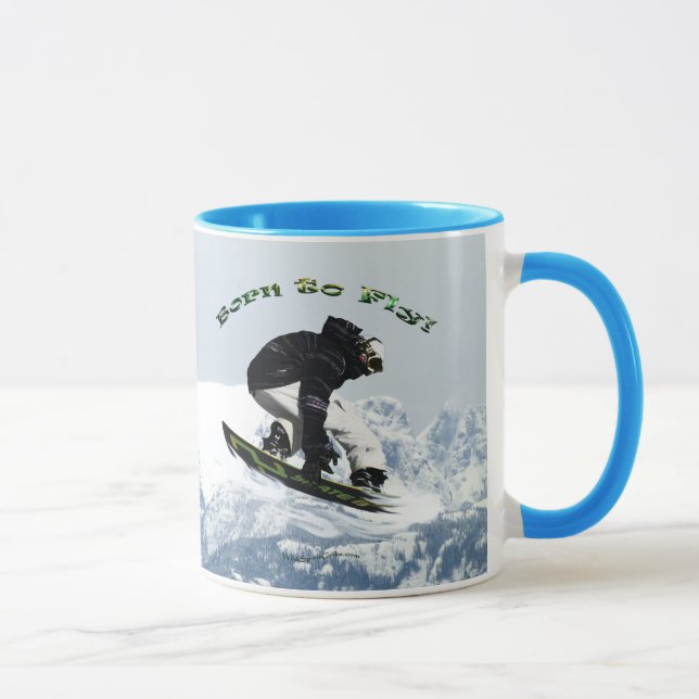 Mug Cool Snow Boarder Hiver Sports Thème (Droite)
