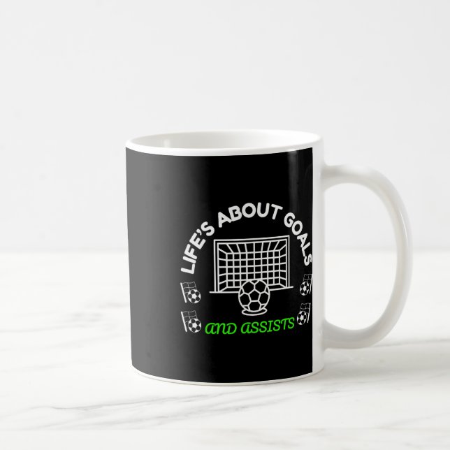 Mug Cool Soccer Mentalité La vie est à propos d'object (Droite)