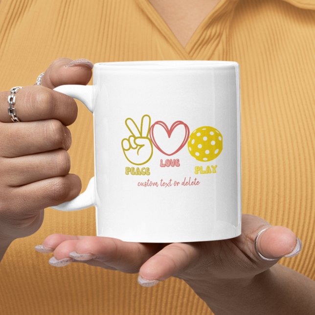 Mug Cool Super Peace Love Pickleball Custom (Créateur téléchargé)