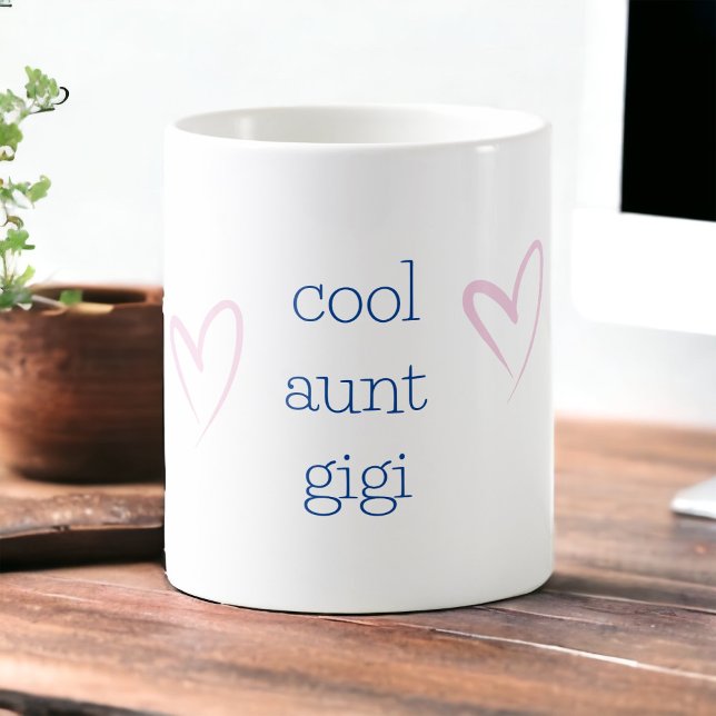 Mug Cool tante Meilleure tante Nouvelle tante Personna (Créateur téléchargé)