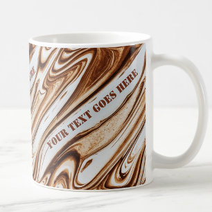 Mug Cool, tendance marbre de café tourbillonner texte 