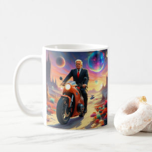 Mug cool Trump Motorcycle Alien Planète spatiale MAGA
