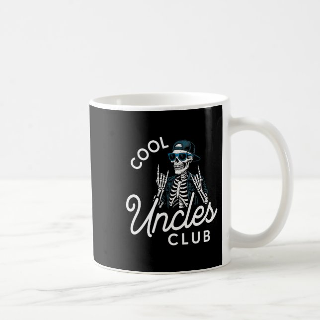 Mug Cool Uncles Club Shirt Funny Skeleton Men Uncle  (Droite)
