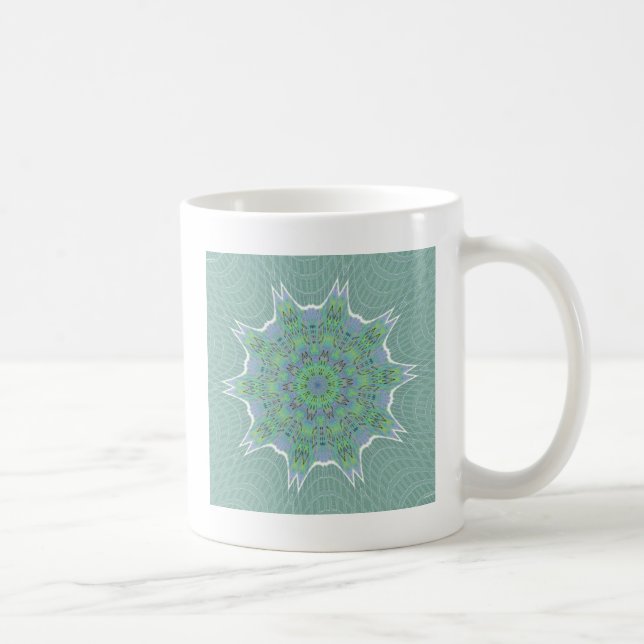 Mug Cool vert motif floral (Droite)