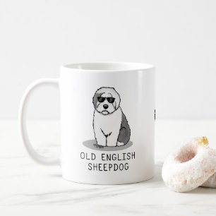 Mug Cool Vieux Chien à mouton anglais (Grey 1) Mignonn