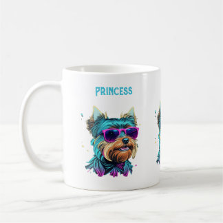 Mug Cool Yorkie Chien avec lunettes de soleil