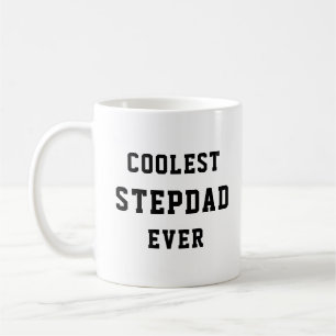 Mug Coolest Stepdad Jamais Typographie Fête des pères