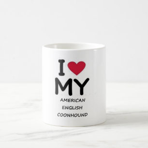 Mug Coonhound américain anglais d'amour