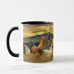 Mug Coop d'étable de poules de coq