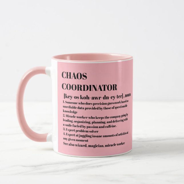 Mug Coordinateur Chaos Définition Bureau Photo Coworke (Gauche)