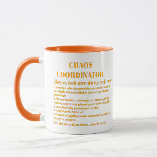 Mug Coordinateur Chaos Définition Bureau Photo Coworke