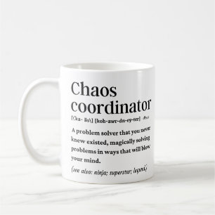 Mug Coordinateur Chaos drôle de définition