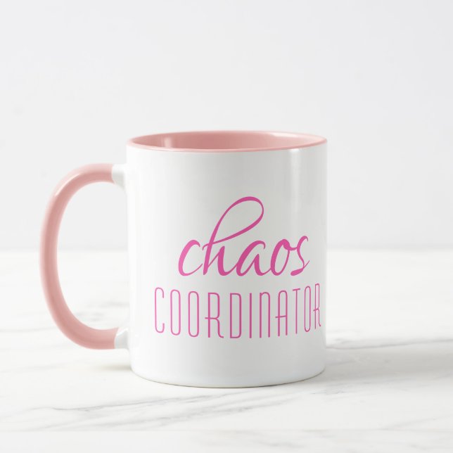 Mug Coordinateur du Chaos Texte typographique (Gauche)
