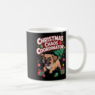 Mug Coordonnateur de chaos de Noël Chien de Noël drôle
